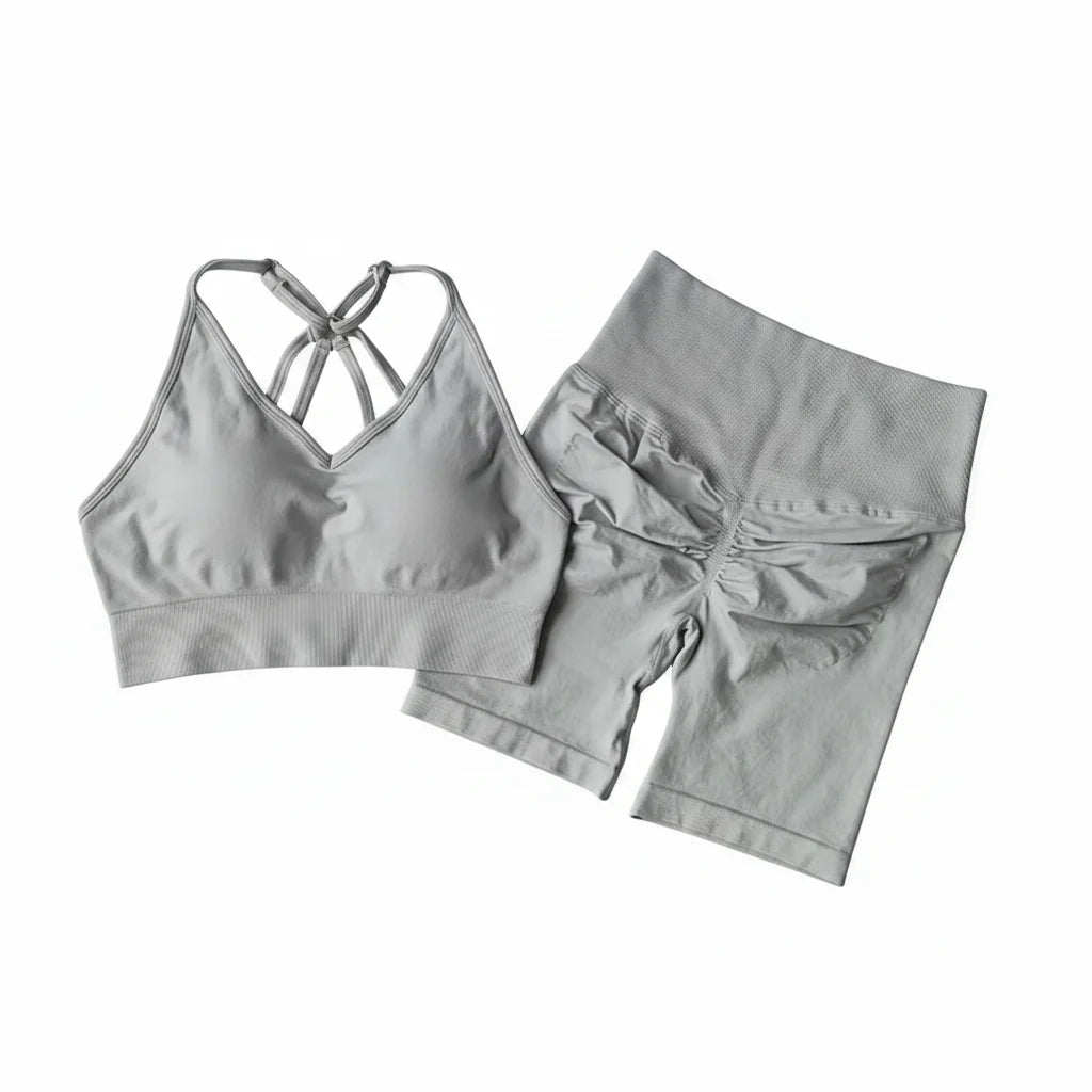 Maddy+Mia V-Back Sculpt Shorts Set