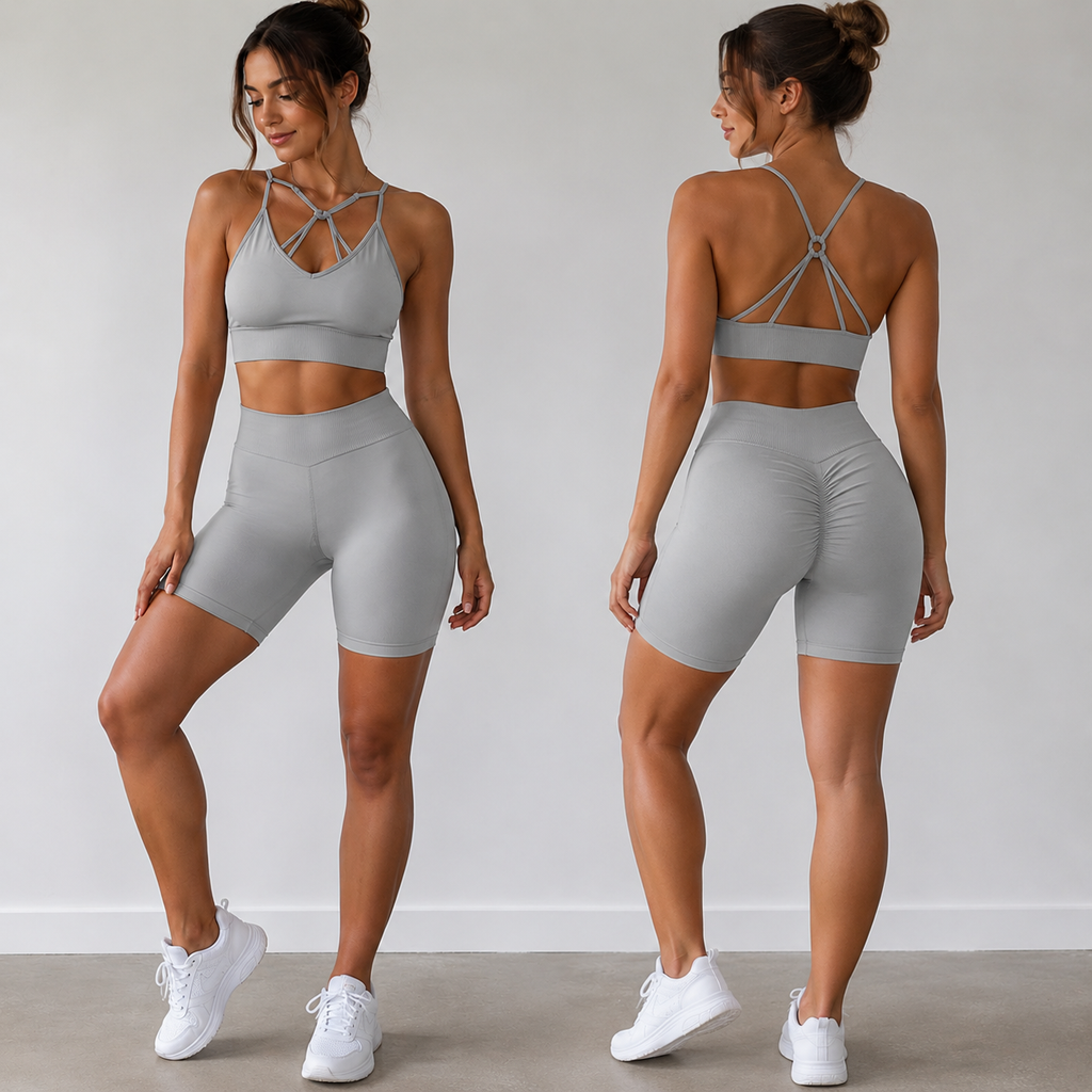 Maddy+Mia V-Back Sculpt Shorts Set